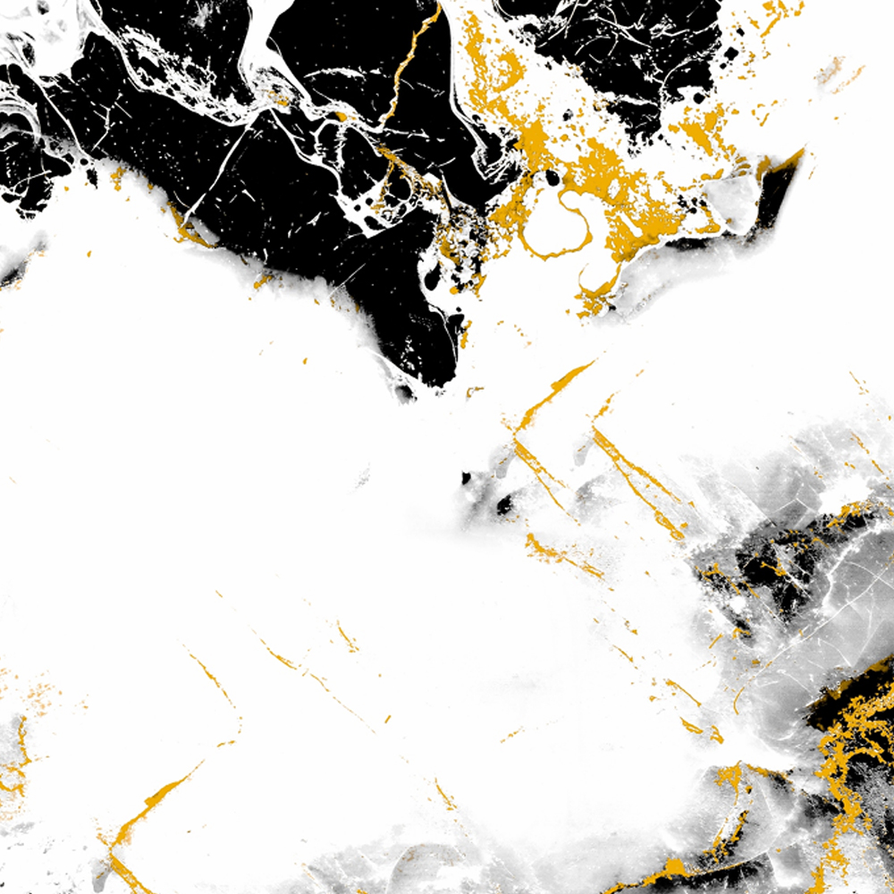 8042 | Super High Gloss UV Abstract Monochrome Gold Marble Panel